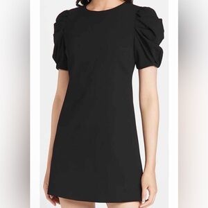 Alice + Olivia Hanita black puff sleeve mini dress